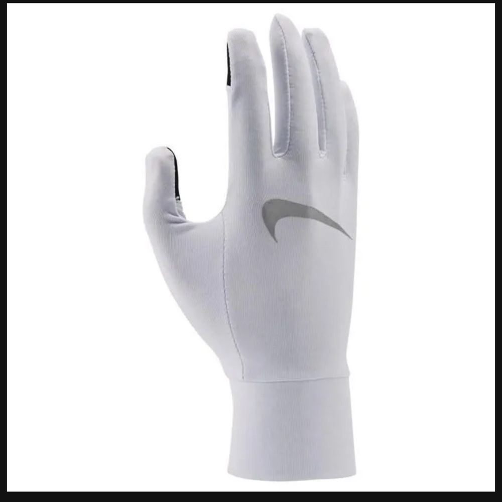 Nike Women's Running Gloves Fleece White Black Activewear New Winter fall cold